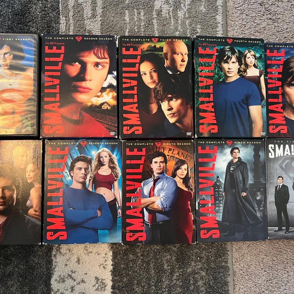 Warner Bros. Smallville DVD Box Set with Red and Black Artwork